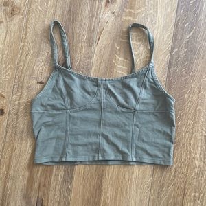 Green crop top